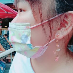 粉水晶自製無痛爾耳夾