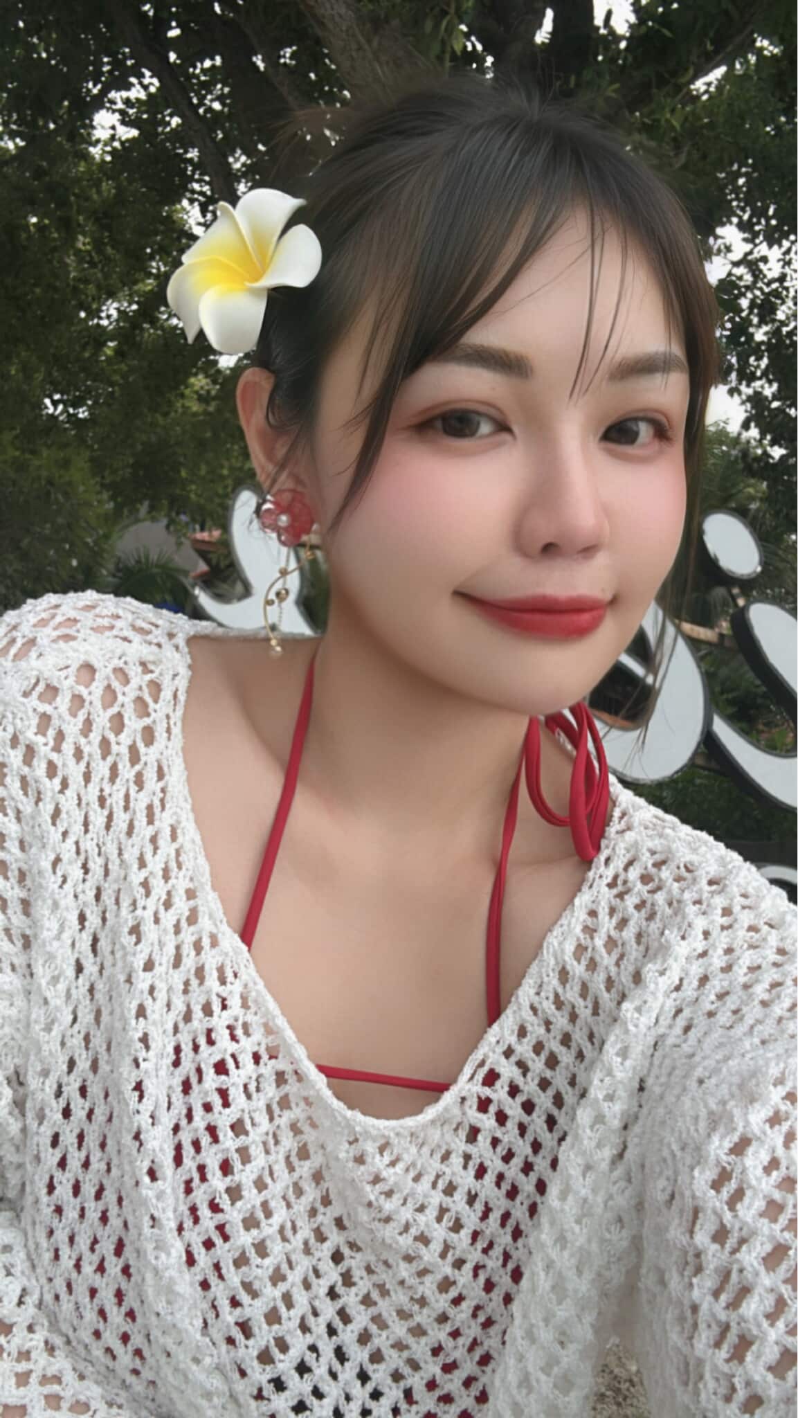 花耳環 |暮Lovely| 天然淡水珍珠 日本樹酯 花朵耳環 情人節禮盒