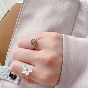 shell folwers rings